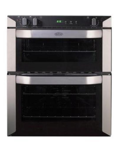 Belling Bi70Fp 60Cm Built-Under Double Fan Electric Oven - Stainless Steel